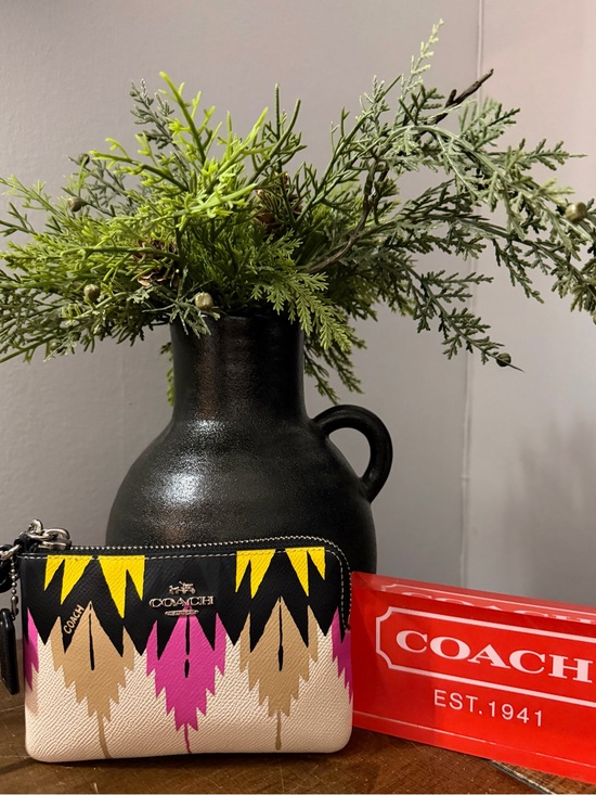 Coach Handbags - Coach Hawk Feather Design Wristlet